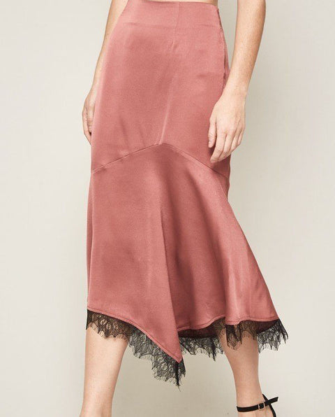 A Solid Woven Midi Skirt